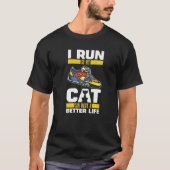 T-shirt Courir Cat Exécuter Jogging Jogger Runner (Devant)