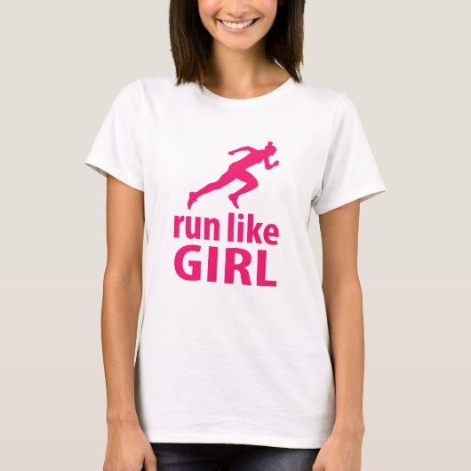 T-shirt Courir comme une fille (Devant)