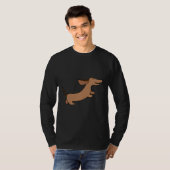 T-shirt Courir Dachshund Sausage Chien Illustré (Devant entier)