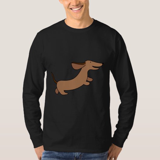 T-shirt Courir Dachshund Sausage Chien Illustré (Devant)