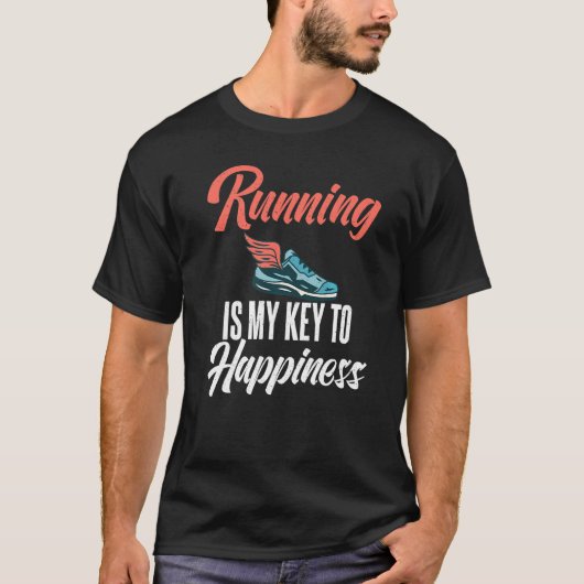T-shirt Courir Est Ma Clé Du Bonheur Marathon Runner (Devant)