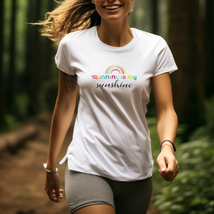 T-shirt Courir Est Mon Sunshine Colorful Rainbow Graphic