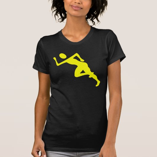 T-shirt Courir - Jaune (Devant)