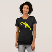 T-shirt Courir - Jaune (Devant entier)