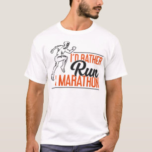 T-shirt Courir Jogging Je Préférerais Courir Un Marathon