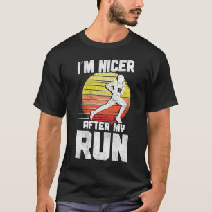 T-shirt Courir Jogging Je suis plus agréable après ma cour