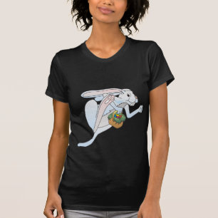 T-shirt Courir lapin de Pâques et panier d'oeufs