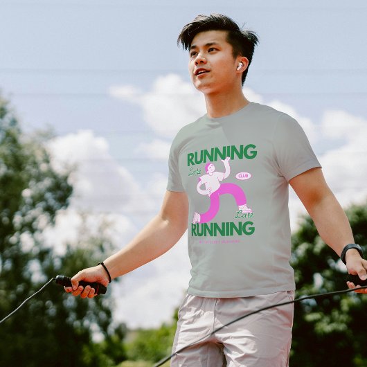 T-shirt Courir Late Club Funny Retro Conception cadeau