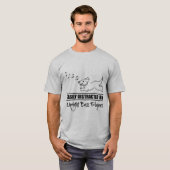 T-shirt Courir le chien distrait par les joueurs de basse (Devant entier)