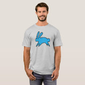 T-shirt Courir Le Petit Lapin Bleu (Devant entier)