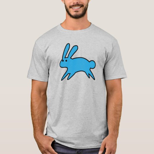 T-shirt Courir Le Petit Lapin Bleu (Devant)