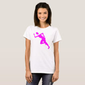 T-shirt Courir - Magenta (Devant entier)