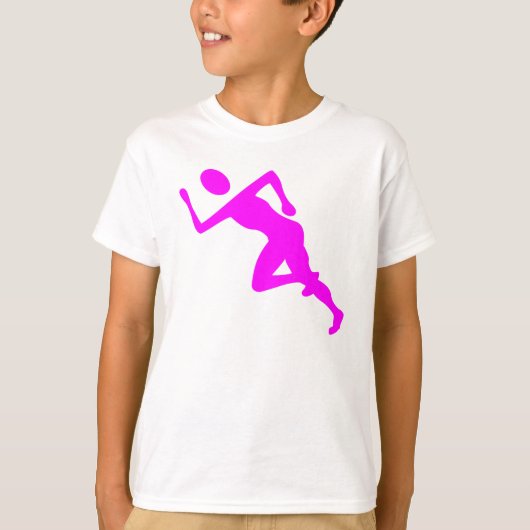 T-shirt Courir - Magenta (Devant)