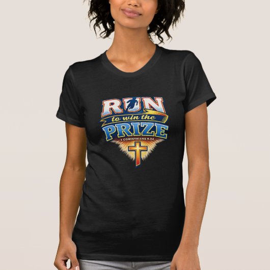 T-shirt « Courir pour gagner le prix » (Devant)