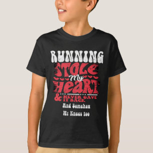 T-shirt Courir Stole Mon Coeur ~ Funny Valentines Day