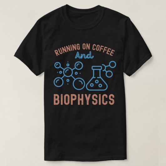 T-shirt Courir Sur Café Et Biophysique (Design devant)