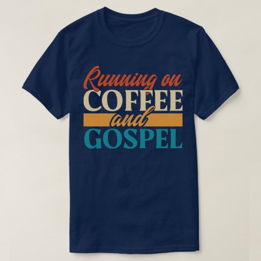 T-shirt Courir Sur Café Et Évangile (Design devant)