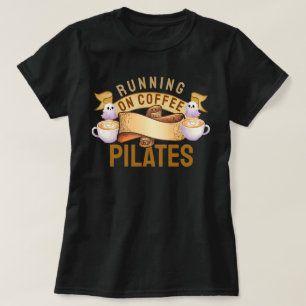 T-shirt Courir Sur Pilates De Café