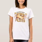 T-shirt Courir Sur Pilates De Café (Devant)