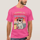 T-shirt Courir sur Vibes et Caféine - Cool Cat Retro (Devant)