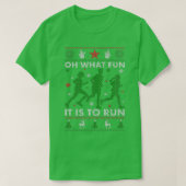 T-shirt Courir un Noël moche (Design devant)