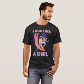 T-shirt Courir - Une Fille Aime Courir - Marathon - Jogger (Devant entier)