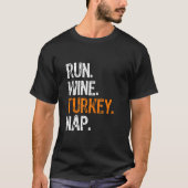 T-shirt Courir Vin Turquie Nap Courir Thanksgiving Runner (Devant)