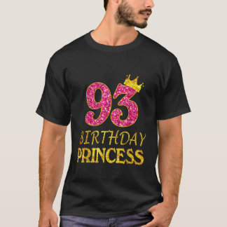 T-shirt Couronne 93e anniversaire Princesse Chemise fille 