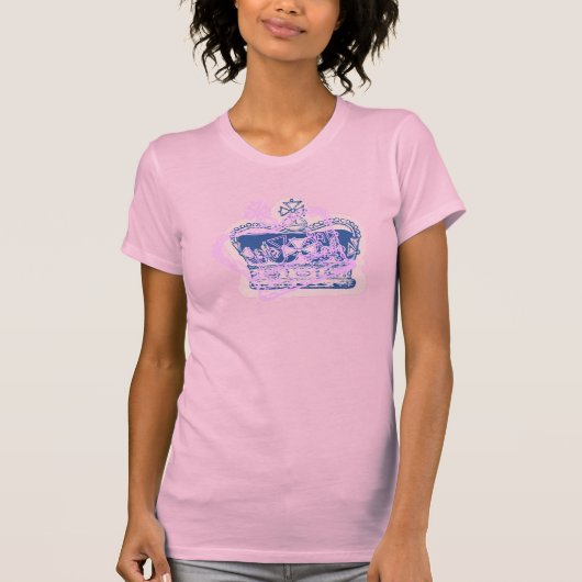 T-shirt Couronne Bleue Parsemée (Devant)