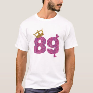 T-shirt Couronne d'anniversaire 89 ans Bd