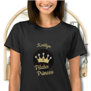 T-shirt Couronne de diamants amusants Pilates Princesse No