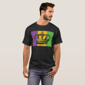 T-shirt Couronne de drapeau de mardi gras (Devant entier)