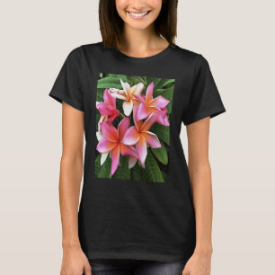 T-shirt Couronne De Fleur Artistique De Frangipani Rose Pâ