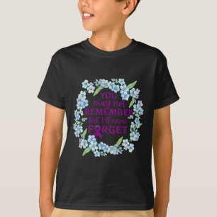 T-shirt Couronne de fleurs de ne m'oubliez pas Sensibilisa