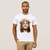 T-shirt Couronne de Jésus-Christ des mains de prière (Devant entier)