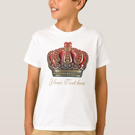 T-shirt Couronne de la Croix Royale - Bleu Or (Devant)