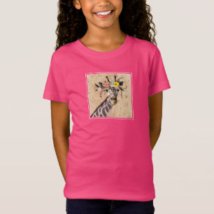 T-Shirt Couronne de la girafe   de Klimt des fleurs