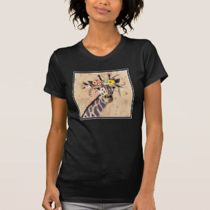 T-shirt Couronne de la girafe   de Klimt des fleurs
