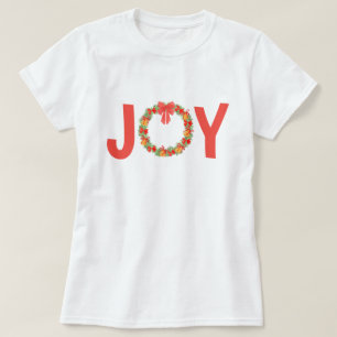 T-shirt Couronne de Noël festive de joie