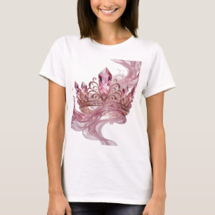 T-shirt Couronne de princesse argentée frappante, design a