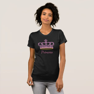 T-shirt Couronne de princesse rose