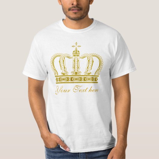 T-shirt Couronne d'or + texte (Devant)