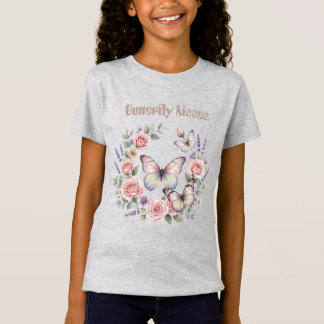 T-Shirt Couronne florale papillon aquarelle - Boho romanti