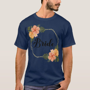 T-shirt Couronne florale pour l'équipe de la mariée