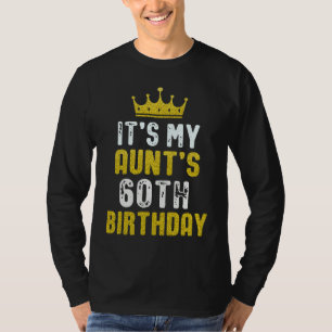 T-shirt Couronne jaune 60e anniversaire pour la tante de l