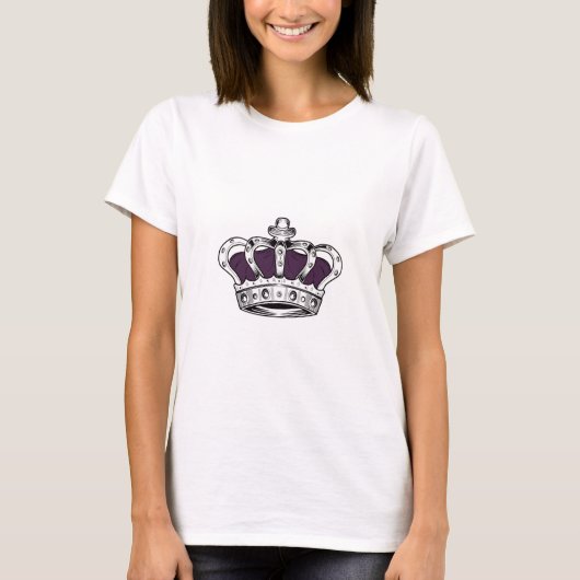 T-shirt Couronne - pourpre (Devant)