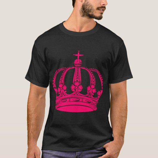 T-shirt Couronne royale 02 - Neon Red (Devant)