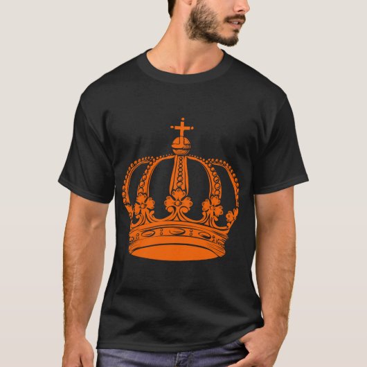 T-shirt Couronne royale 02 - Orange (Devant)