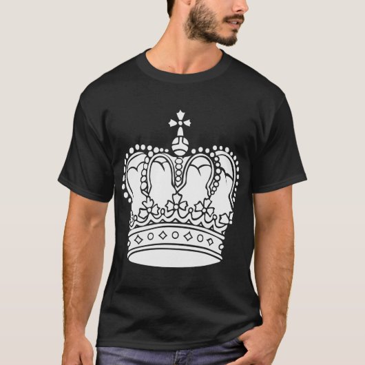 T-shirt Couronne royale - Blanc (Devant)