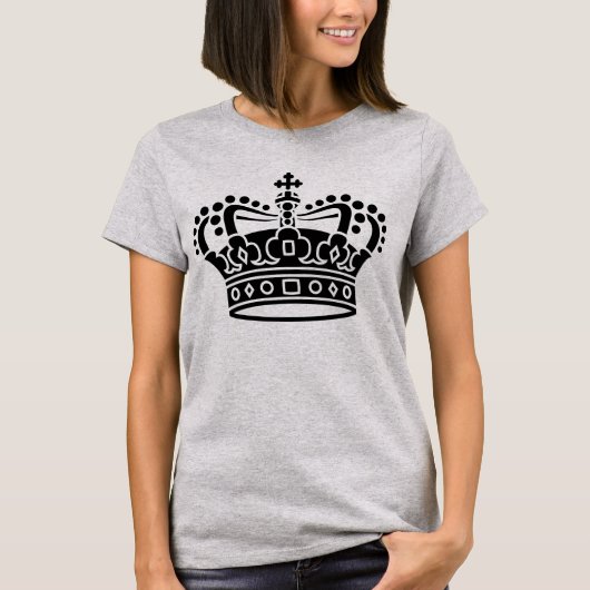 T-shirt Couronne royale - Noir (Devant)